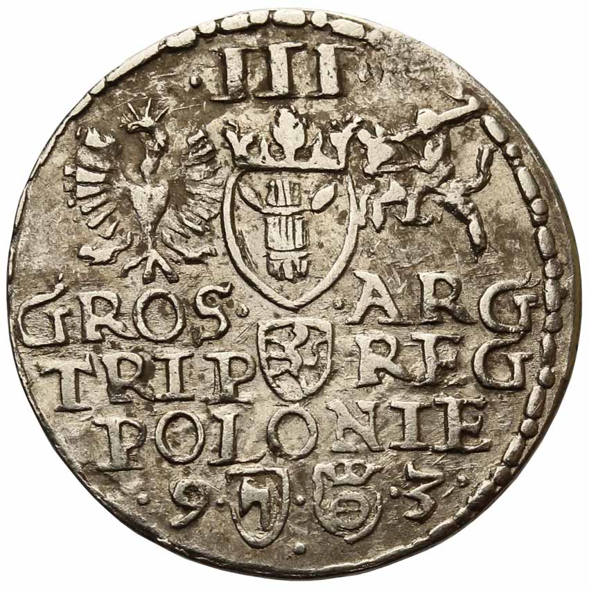 Zygmunt lll Waza. Trojak (3 grosze) 1593, Olkusz